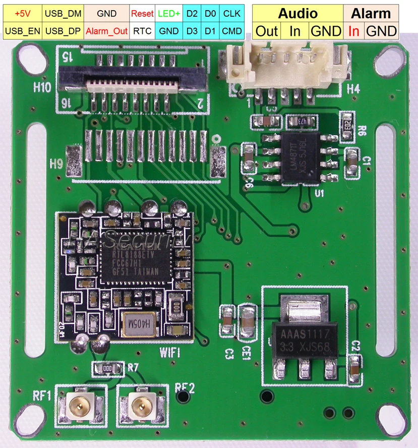 Wi Fi специальный объектив 3 7 мм H.265(3 Мп/2 МП) 1/2 9 дюймов Sony STARVIS IMX291 CMOS + Hi3516C V300 IP