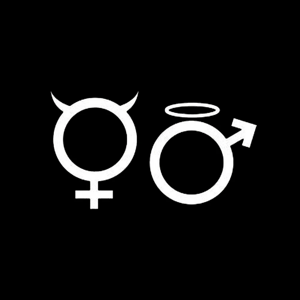 Простые маленькие графические автомобильные наклейки для мужчин и женщин