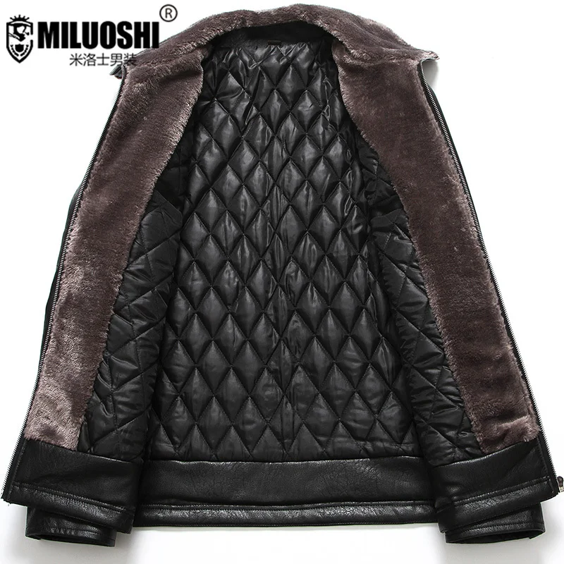 Новинка большой размер 8XL7XL 6XL 5XL 4XL 2018 зимняя плотная мужская кожаная куртка