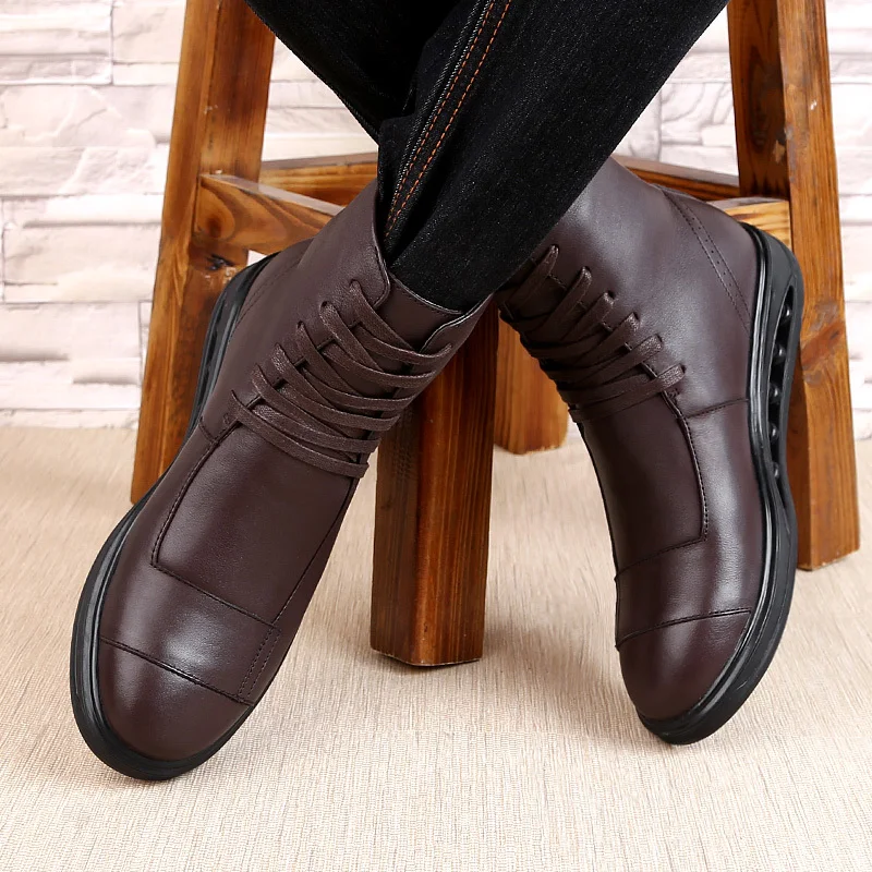 Британский стиль винтажные мужские ботинки Crazy натуральная кожа Martin осенние