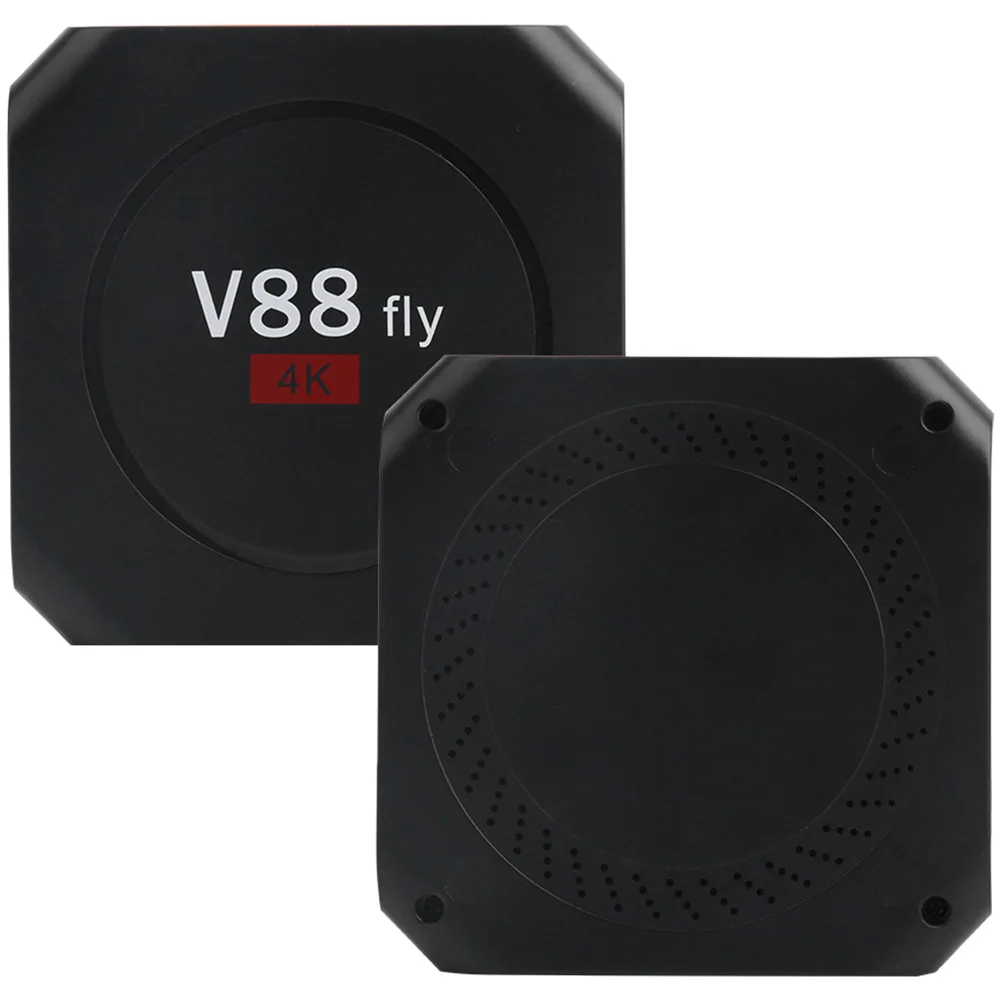 Смарт ТВ бокс V88 Fly Android 8 1 4 Гб ОЗУ 32 ПЗУ RK3328 BT4.0 телеприставка 2 4G WiFi 4K