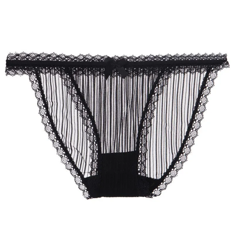 Sexy Lace Lingerie Women's Transparent Low Waist Panties Mesh Breathable Underwear |