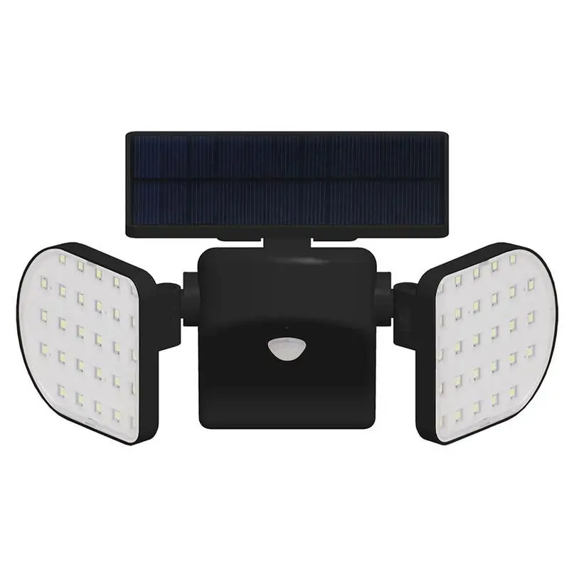 56LED с двойной головкой вращающийся Солнечный садовый свет открытый человеческое