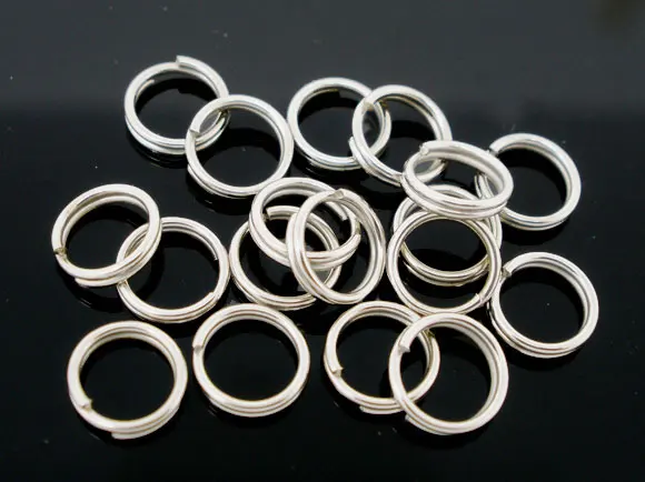DoreenBeads 500 шт. серебристые двойные петли открытые кольца диаметр 8 мм. Результаты