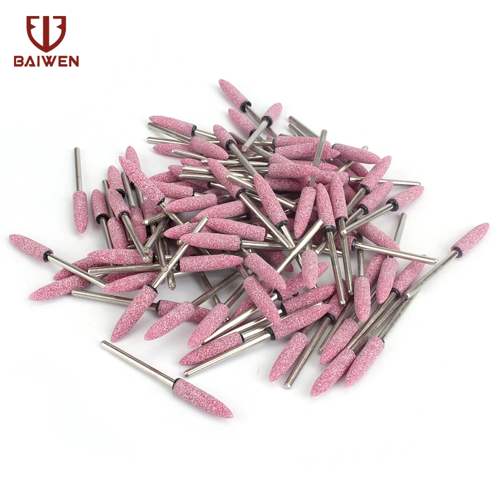 

10Pcs Ceramic Grinding Head Extended Ellipse Type Abrasive Stone Mandrel Mounted Polishing Accessories
