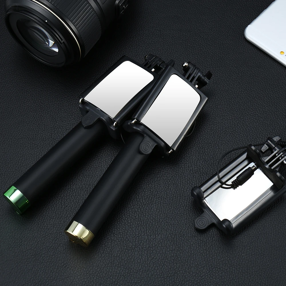 KISSCASE мини BlackHandheld Выдвижная палка для селфи монопод с автоспуском портативное