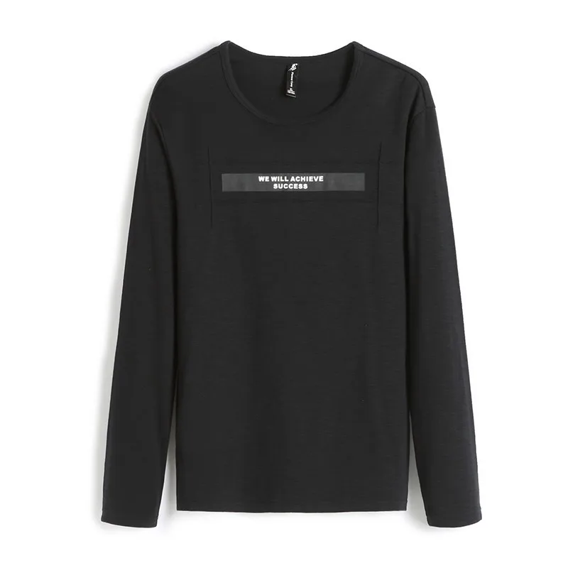 Pioneer Camp casual men long sleeve T-shirts brand clothing crewneck black cool regular fit T shirt male ACT702422 | Мужская одежда