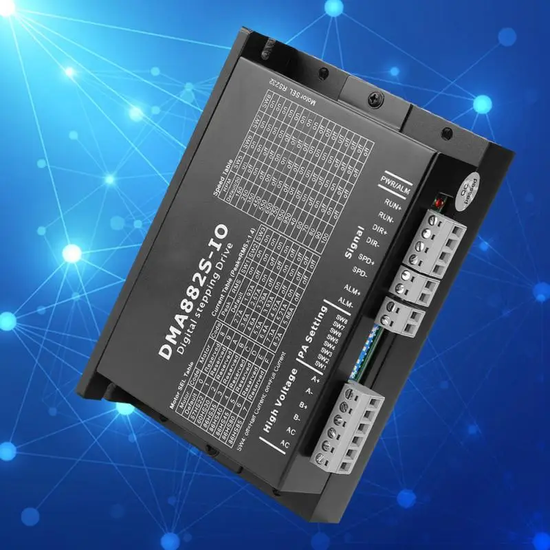 DMA882S IO 2 фазный Драйвер шагового двигателя для 60/86/110 точность управления током