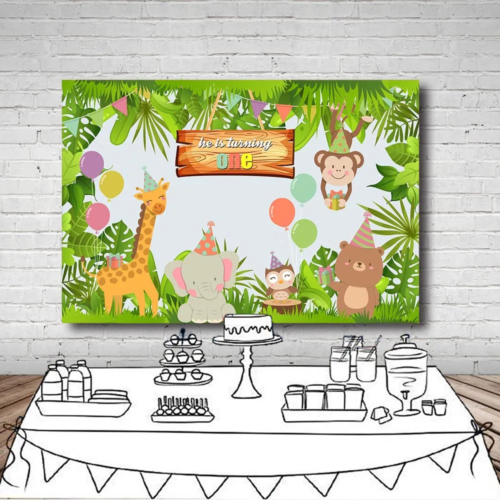 Детский День Рождения Вечеринка baby shower для фотостудии джунгли