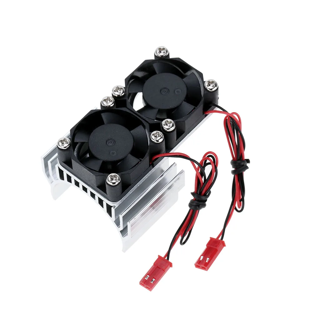 Радиатор двигателя 7019 с двумя вентиляторами охлаждения для 1/10 HSP RC Car 540/550