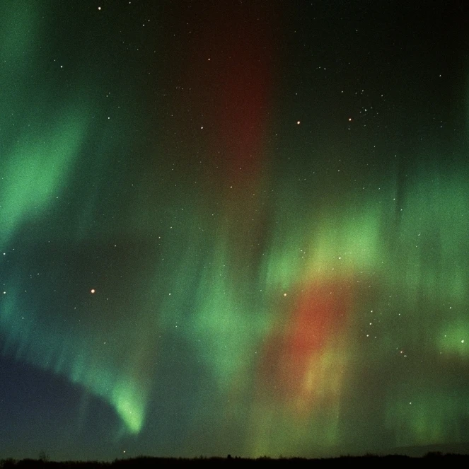 Northern Lights In The небо плакат Принт (17x11)|Таблички и знаки| |