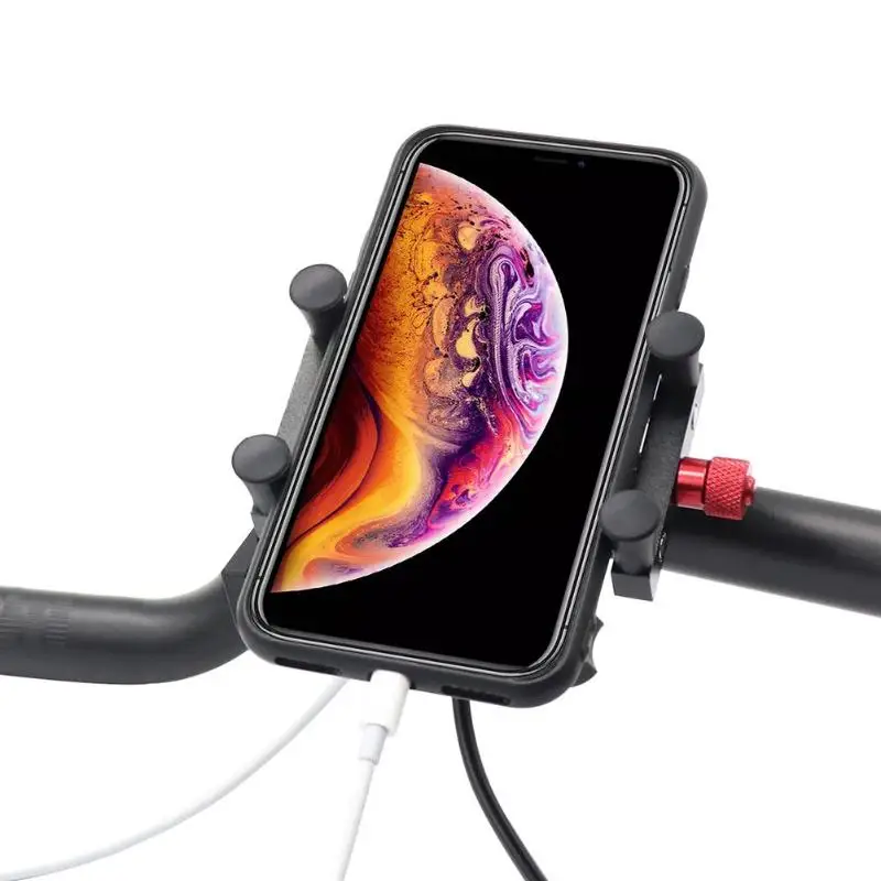 Держатель для телефона из алюминиевого сплава USB зарядное устройство MTB