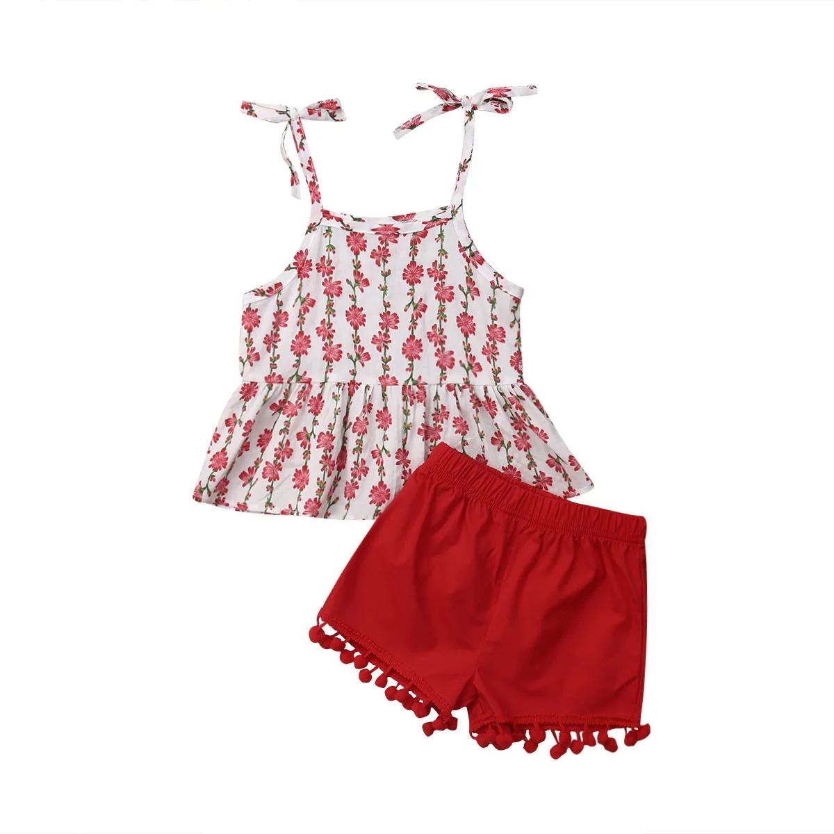 Фото 2 шт. футболка и шорты с фламинго для девочек|Комплекты одежды девочек| |