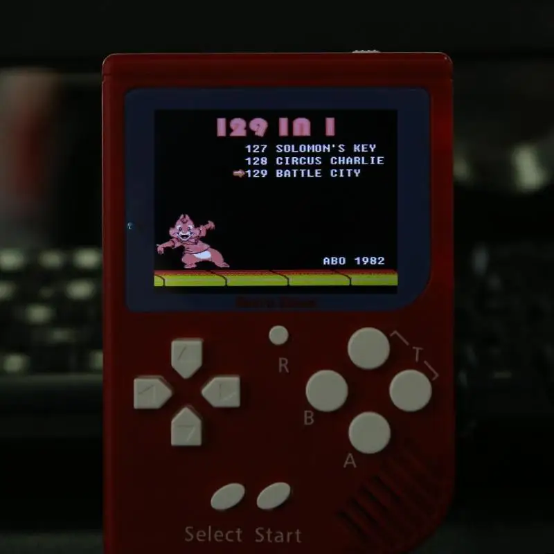 Портативная игровая консоль 2.2in ЖК дисплей 8 битный игровой плеер встроенный 129