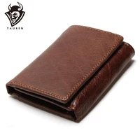 rfid wallet antitheft scanning leather hasp leisure mens slim mini case credit card trifold purse