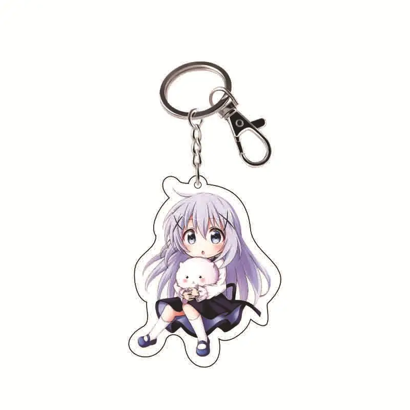 Аниме Gochuumon wa Usagi Desuka брелок мультфильм это ваш заказ кролик Kafuu Chino автомобильный