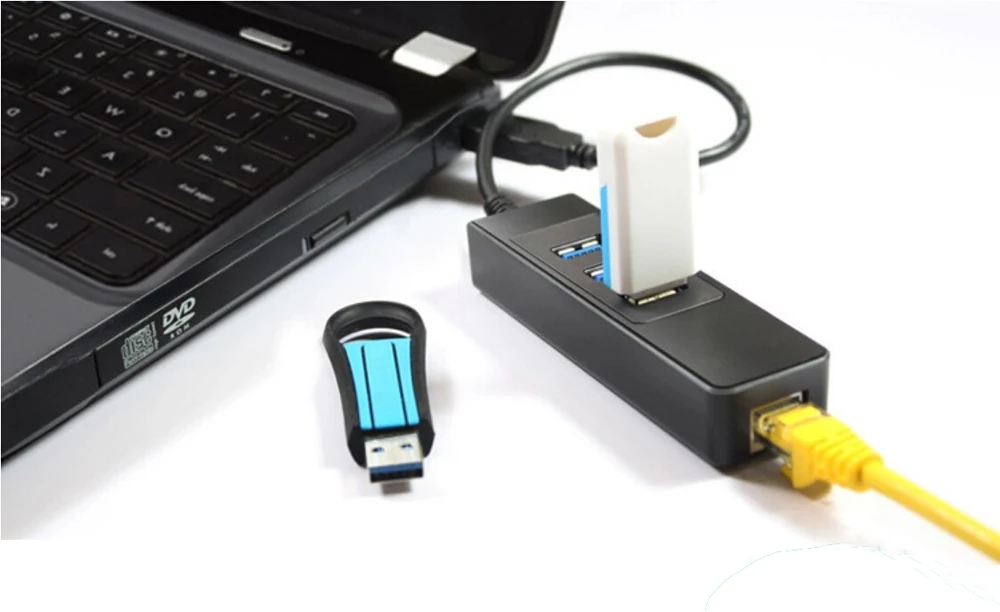 3 Порты и разъёмы usb-хаб 0 10/100/1000 Мбит/с USB для RJ45 конвертер Gigabit Ethernet проводной