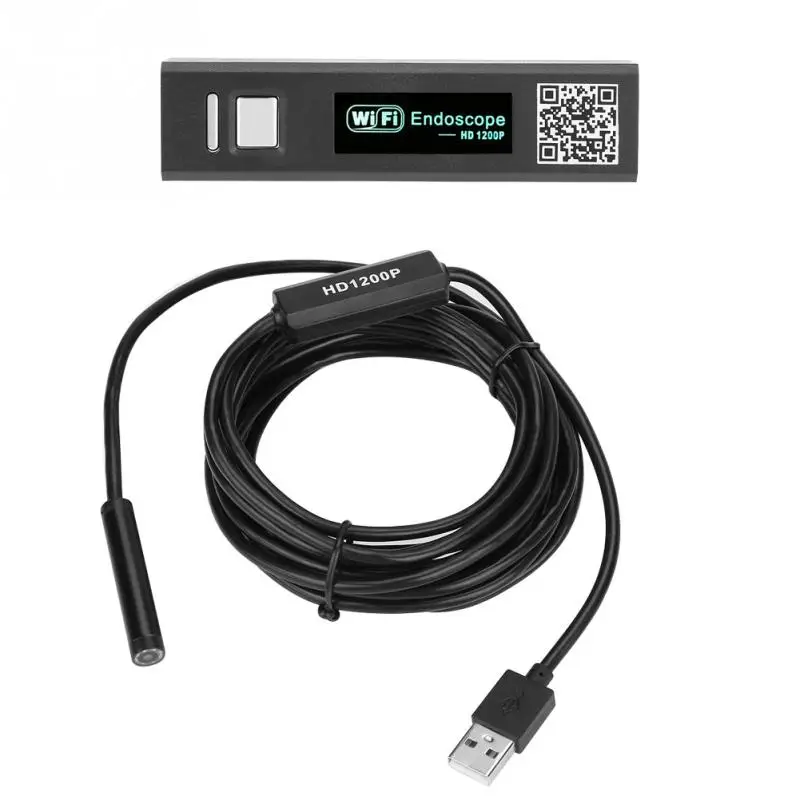 F150 1200P 8LED WiFi эндоскоп 2MP HD Бороскоп USB Инспекционная камера 70 градусов угол обзора