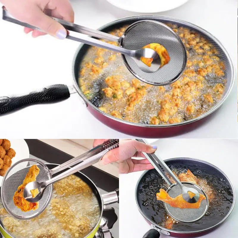 

Многофункциональный фильтр-дуршлаг с зажимом, Кухонное масло для кухни, кухонные инструменты из нержавеющей стали