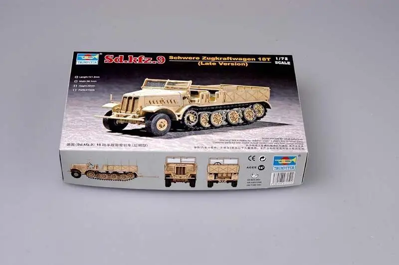 Trumpeter 1/72 07252 Sd. Kfz.9 schware Zugkraftwagen 18t (поздняя версия) | Игрушки и хобби