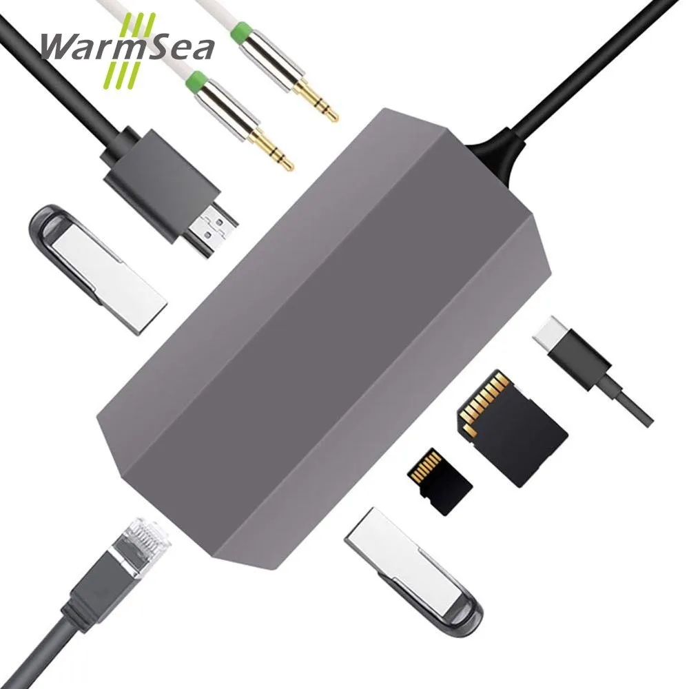 Usb type C концентратор аудио адаптер DEX режим для Samsung Galaxy S8 Note 8 с 4K HDMI RJ45 1000 Мбит/с USB 3 0