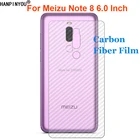 Защитная пленка для задней панели Meizu Note 8, Note8, 6,0 дюйма, прозрачная, из углеродного волокна, с защитой от отпечатков пальцев, матовая (не стекло)