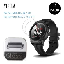 2 упаковки для Tic Watch S2 E2 C2 1 2 E Pro S Закаленное Стекло 9H 0,3 мм 2.5D Защитная пленка для Ticwatch S2 2nd E Smart Watch