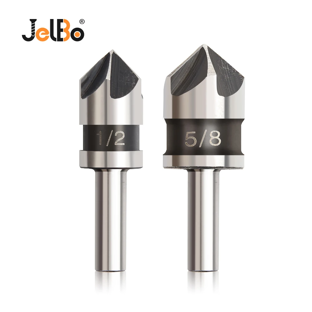 JelBo 1/2 5/8 набор сверл для зенковки 82 градусов точечный угловой направляющий