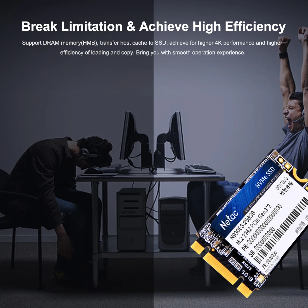SSD накопитель Netac N930ES NVMe M.2 2242 Gen3 * 2 PCIe 3D MLC/TLC NAND флеш 128 ГБ 256 512 ГБ|Внутренние