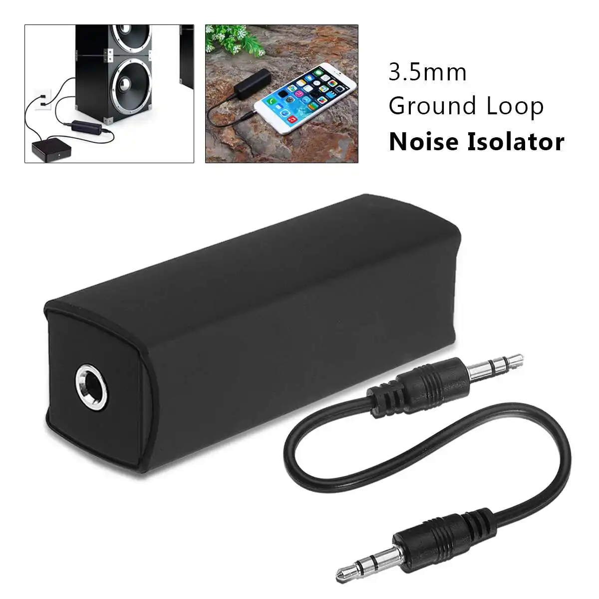 LEORY 1pc Jack Audio Loop Noise Isolater Signal Anti-interference Filter 3.5mm Current sound canceller | Электроника