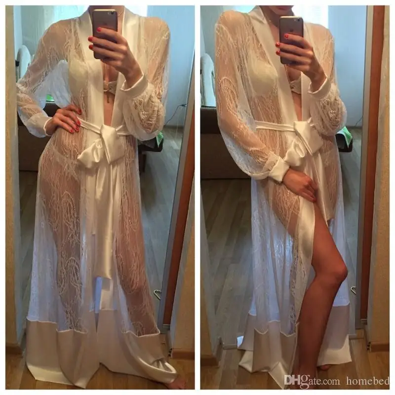 Женское кружевное сексуальное нижнее белье ночная рубашка банные халаты длинное