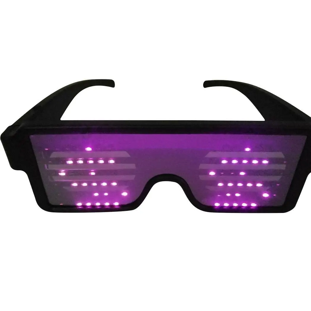 LED розовый костюм свет ABS светящийся мигающий Опора Солнцезащитные очки красные