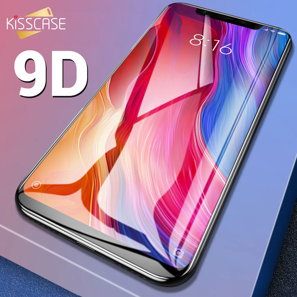KISSCASE 9D закаленное стекло передняя защита экрана плёнки для Xiaomi 8 9 H твердость
