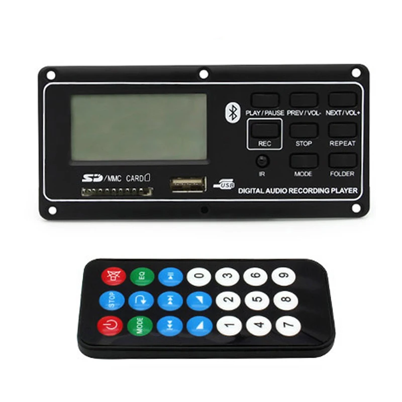 Dc12V Mp3 Bluetooth декодер доска аудио модуль Usb Aux Fm Радио пульт дистанционного