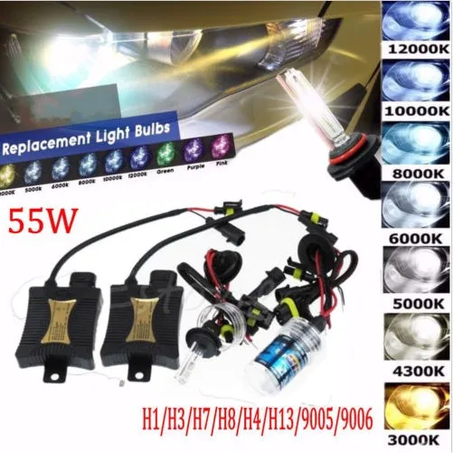 HID Xenon 55 Вт фар преобразования 35 Вт/55 W 12 V H1/H3/H4/H7/H11/9005 4300 K 5000 6000 8000 KHID тонкий балласт
