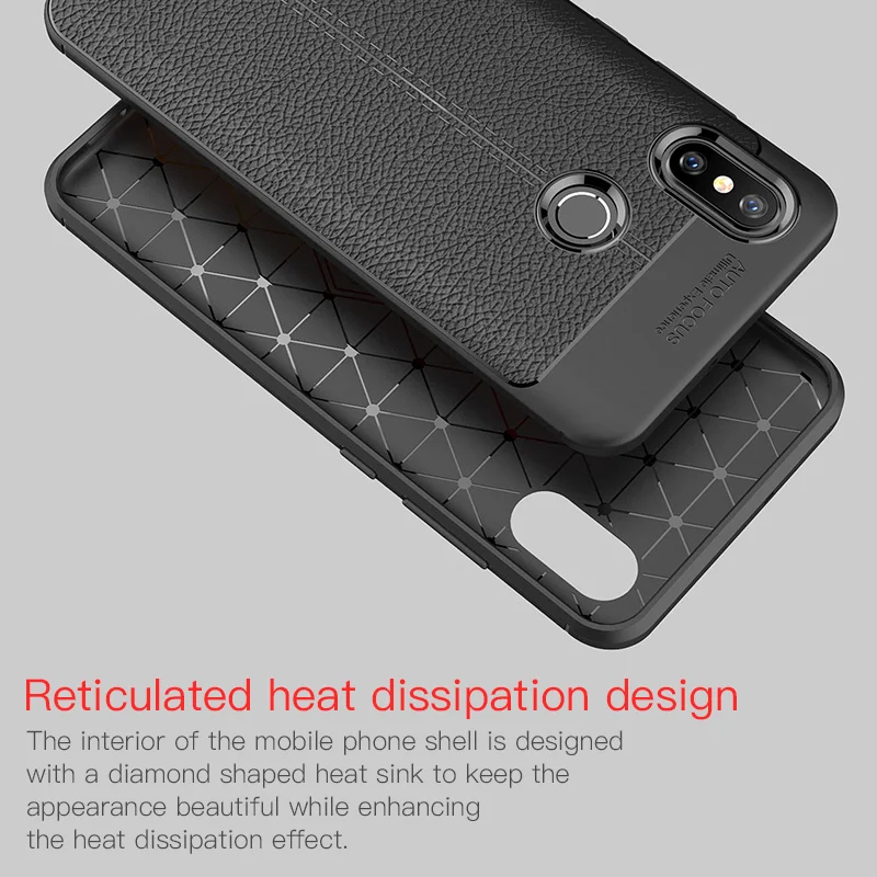 Чехол для Redmi Note 5 Pro чехлы из мягкого ТПУ кожи с текстурой задняя крышка телефона