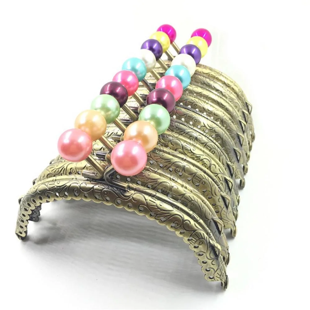 

10pcs Arc Shape 10.5cm Round Candy Head Metal Purse Frame Handle for Bag Sewing Craft Tailor Sewer