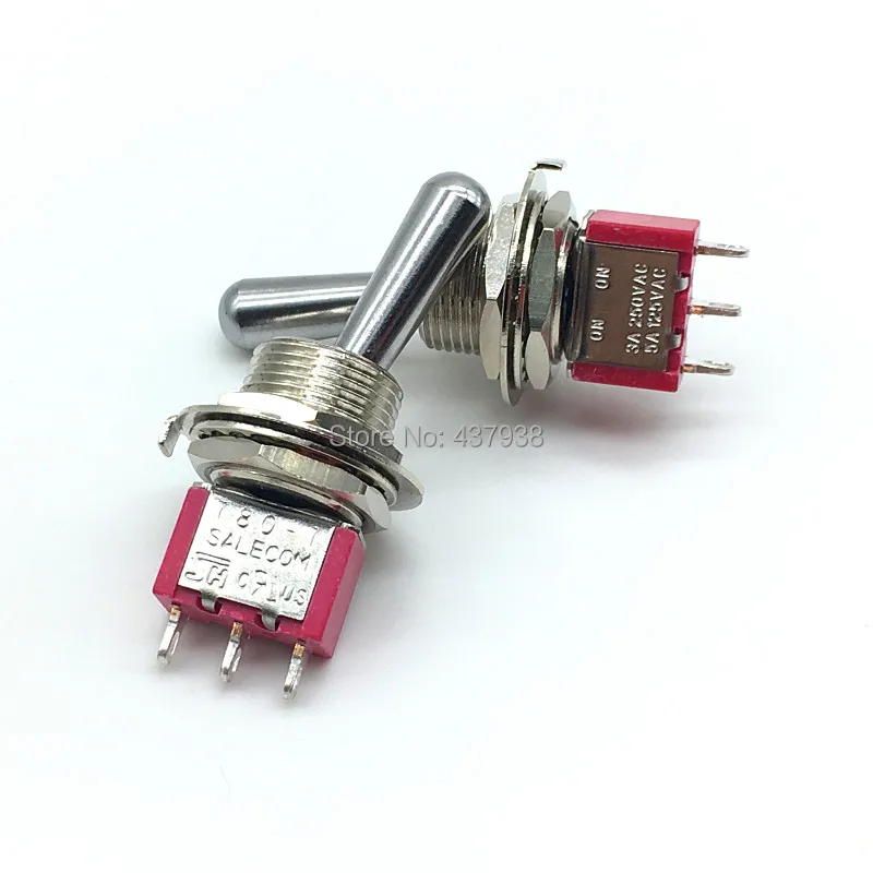 1 шт. SH T8013-Z1 12 мм ON-ON SPDT 3Pin 2 поддержание позиции Мини тумблер большая длинная ручка