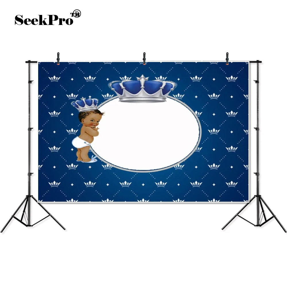 

Тонкие виниловые фоны для студийной фотосъемки с изображением короны на день рождения роскошного принца в честь рождения детей