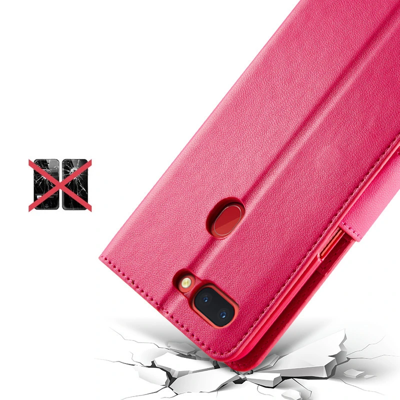 Кожаный чехол-бумажник с откидной крышкой для OPPO A5 A3 F5 R15 A59 A73 A83 Pro ремешком чехол