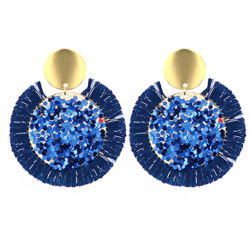Новые модные серьги с кисточками для женщин Brincos Boho Эффектные Кисти Круглый