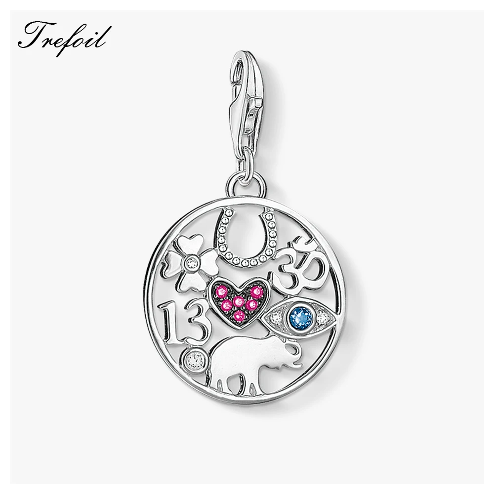 

Lucky Symbols Charms Pendant,Fashion Jewelry 925 Sterling Silver Trendy Gift For Women Men Boy Girls Fit Bracelet Necklace 2018