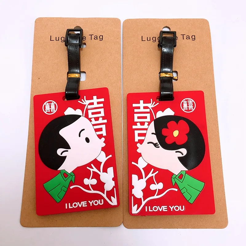 

IVYYE 1PCS couple lover Anime Luggage Tag Bag Accessories Suitcase ID Address Portable Tags Holder Baggage Travel Labels New