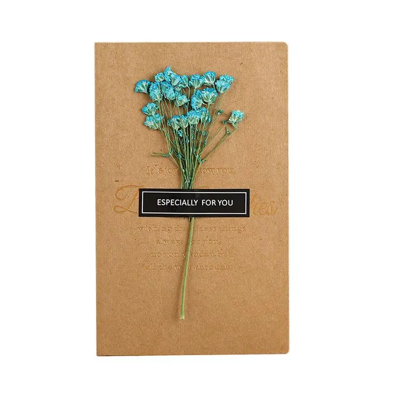 1 шт. сушеные Цветочные поздравительные открытки на день рождения горячее