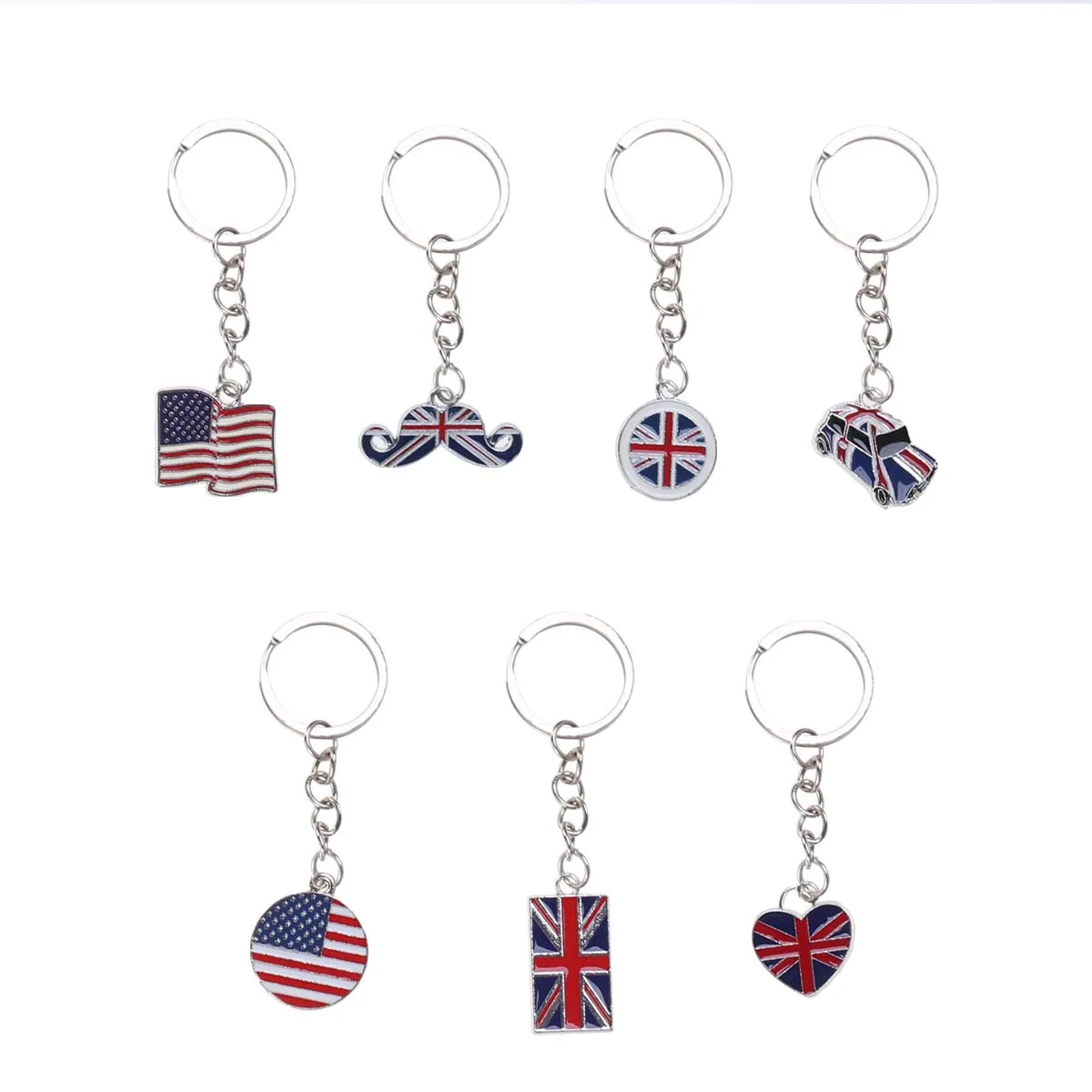 7 шт брелок для ключей Мини креативный Национальный флаг автомобиля|Брелоки| |