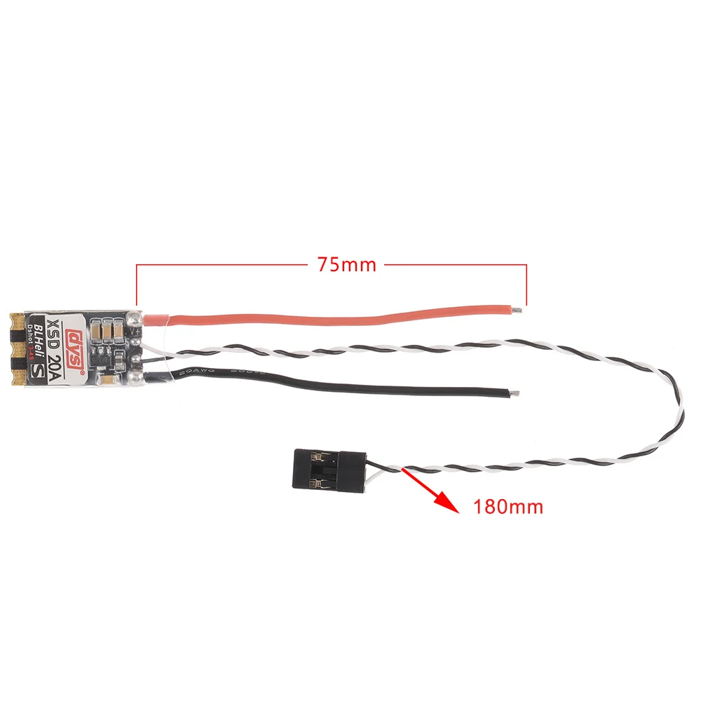 DYS XSD20A 20A 3-4S Micro ESC blheli _ S прошивка с поддержкой Dshot300 Dshot600 для FPV дрона мультиротора |
