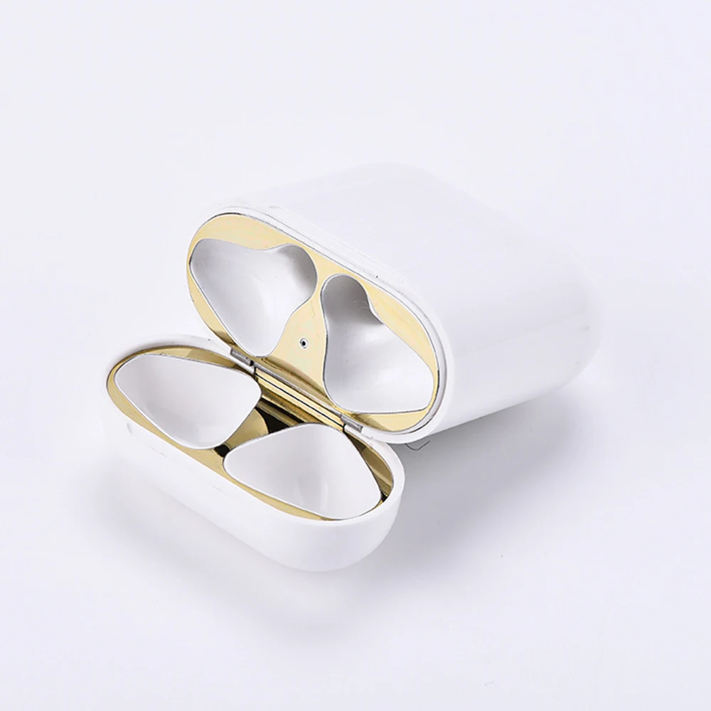 Новая защитная коробка 5 шт металлическая защита от пыли наклейка кожи для AirPods