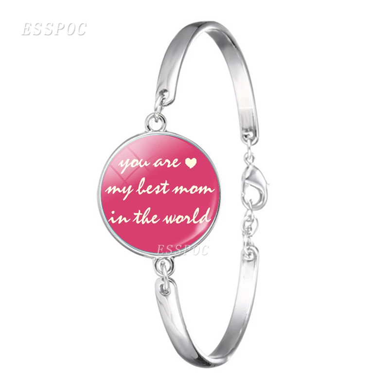 Женский браслет с надписью Best Mom|Браслеты шармами| |
