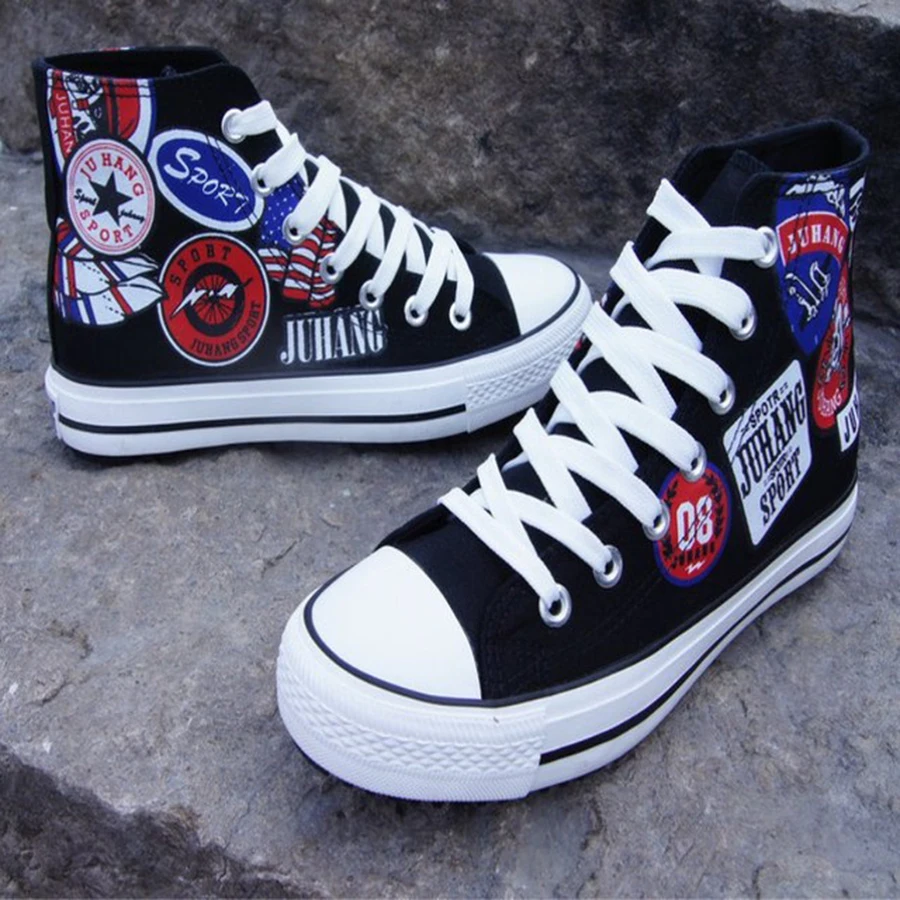 Новая весенняя мужская обувь Корейская версия трендовой обуви с высоким берцем