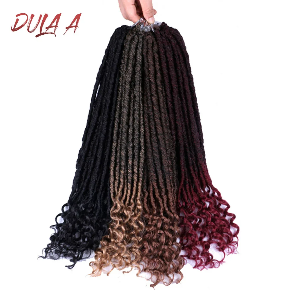 Dula A 20 &quotGoddess прямые искусственные локс с завитыми концами 24 прядей в упаковке